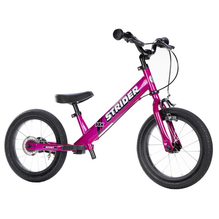 Strider 14X Sport Bicicleta Balance Fucsia Freno Manual